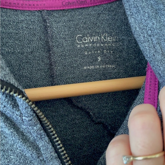 Calvin Klein Performance Heather Gray Zip-Up athletic Jacket - Picture 2 of 10
